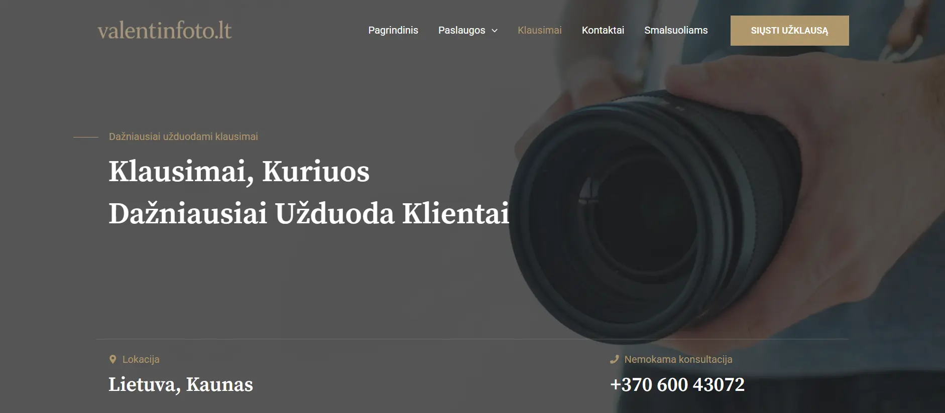 Dažniausiai užduodami klausimai Dažniausiai užduodami klausimai