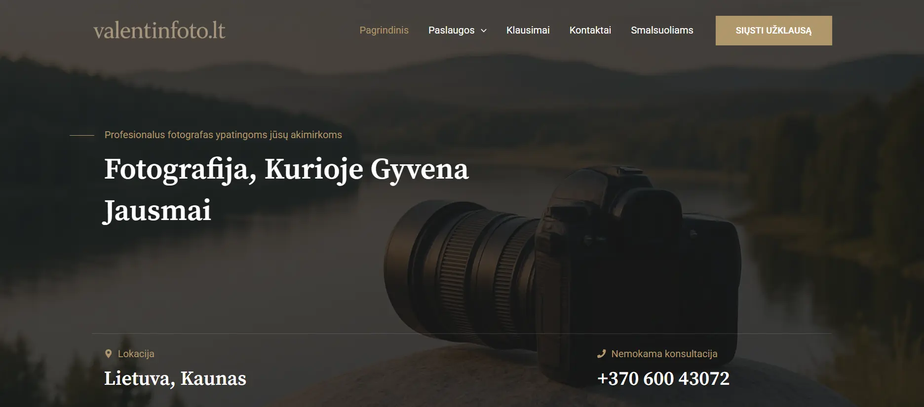 Profesionalus fotografas Profesionalus fotografas